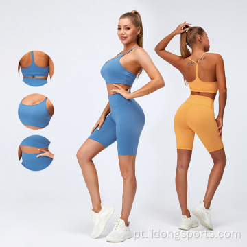 Mulheres de verão baratas Yoga Fitness Sports Short Set